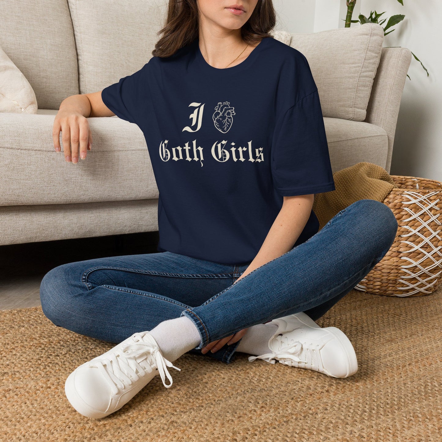 I Heart Goth Girls T-Shirt — Gothic Vintage Script Tee