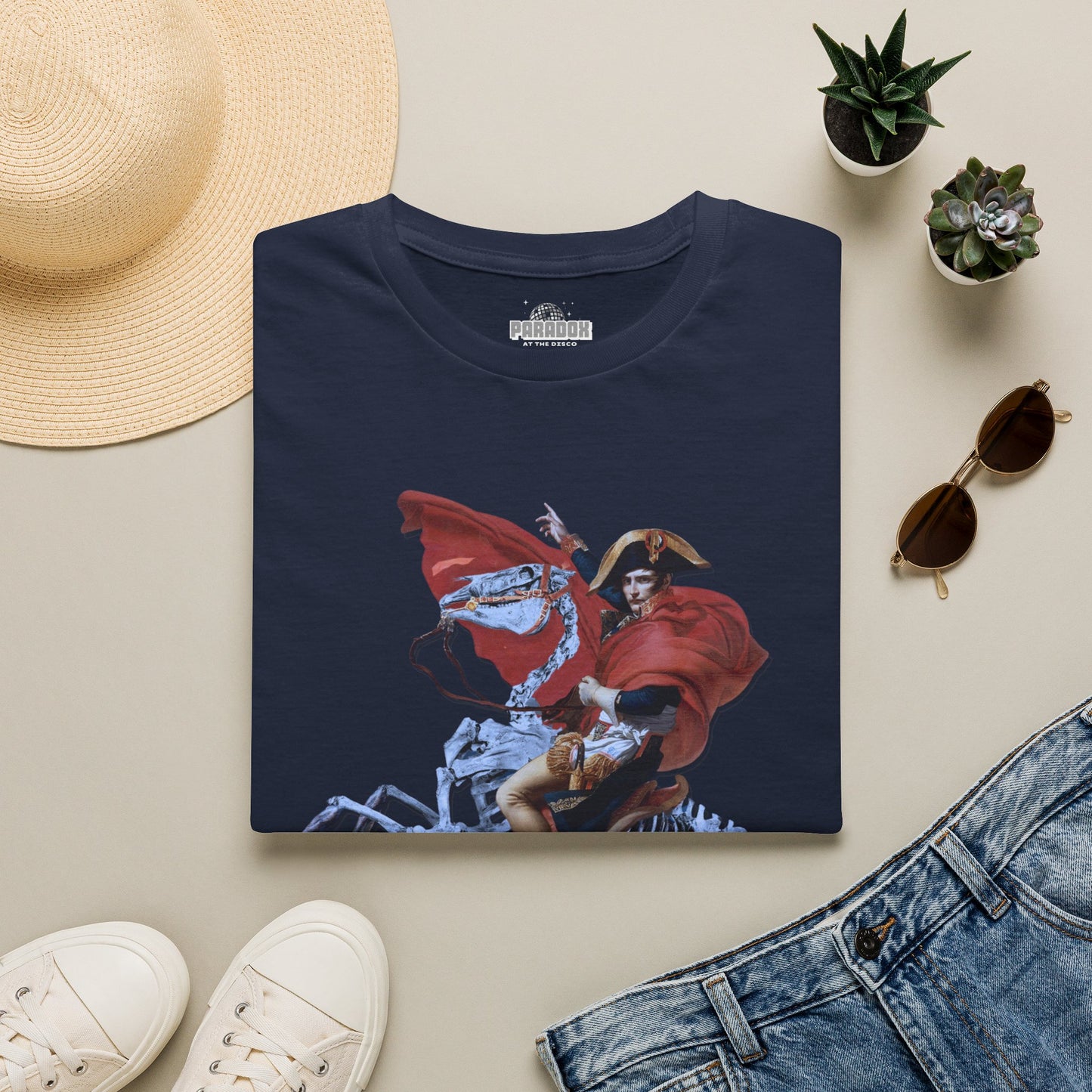 Skeleton Rider T-Shirt — Gothic Napoleonic Horseman Graphic Tee
