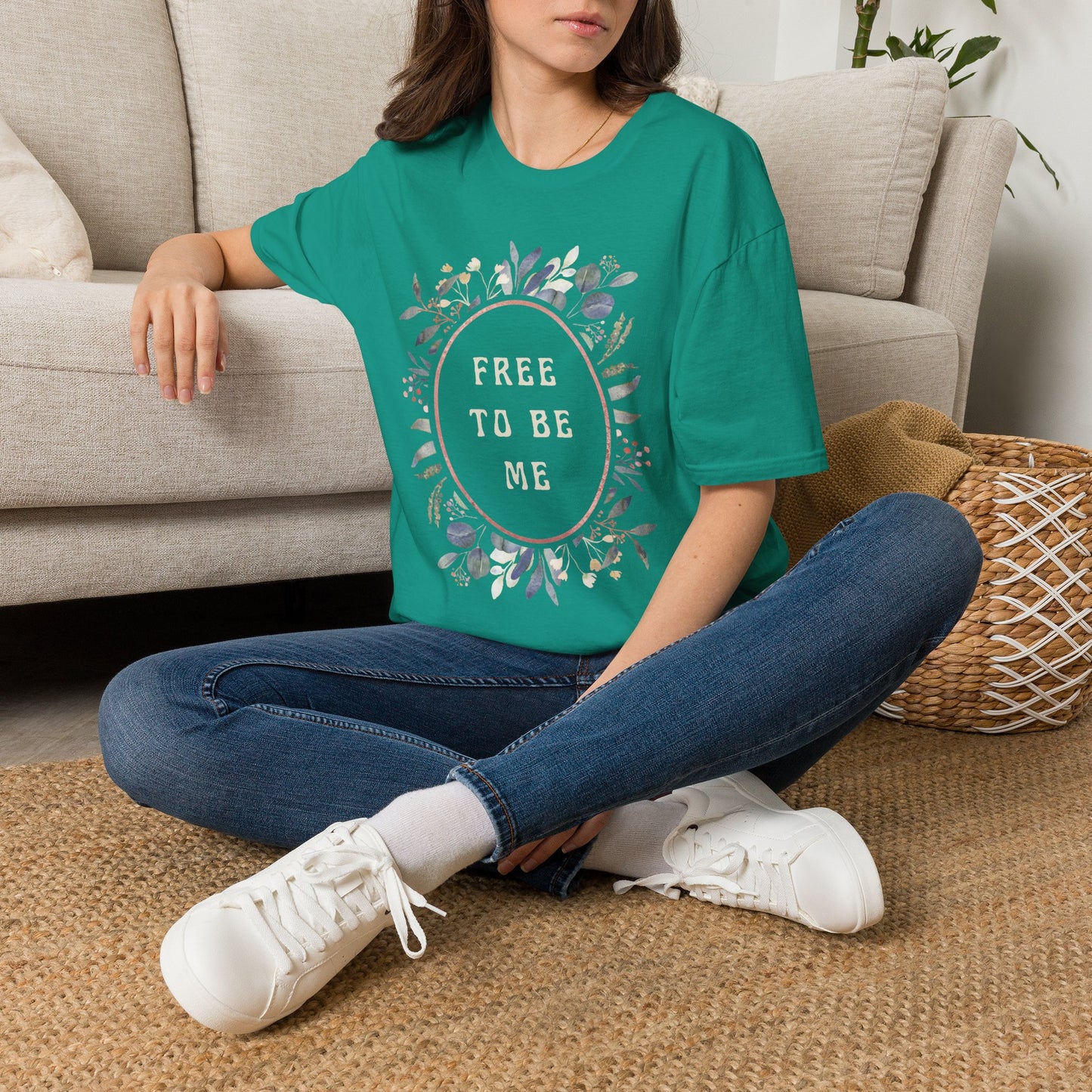 Free To Be Me Floral Graphic Tee