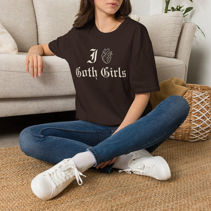 I Heart Goth Girls T-Shirt — Gothic Vintage Script Tee