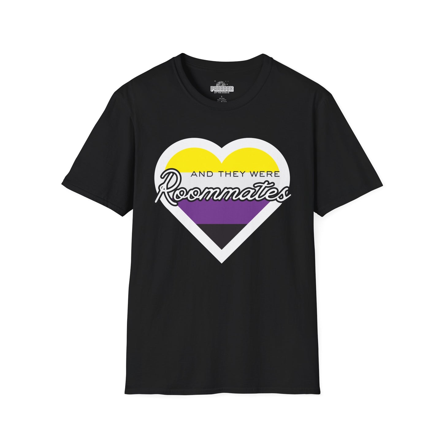 Nonbinary "And They Were Roommates" Pride Graphic Tee