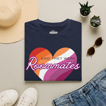 Lesbian "And They Were Roommates" Pride Graphic Tee