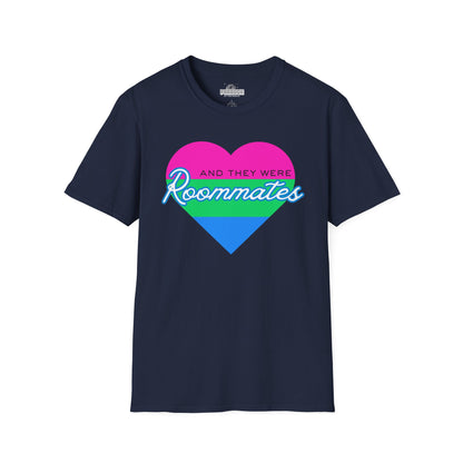 Polyamory "And They Were Roommates" Pride Heart Graphic Tee