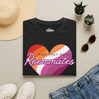 Lesbian "And They Were Roommates" Pride Graphic Tee