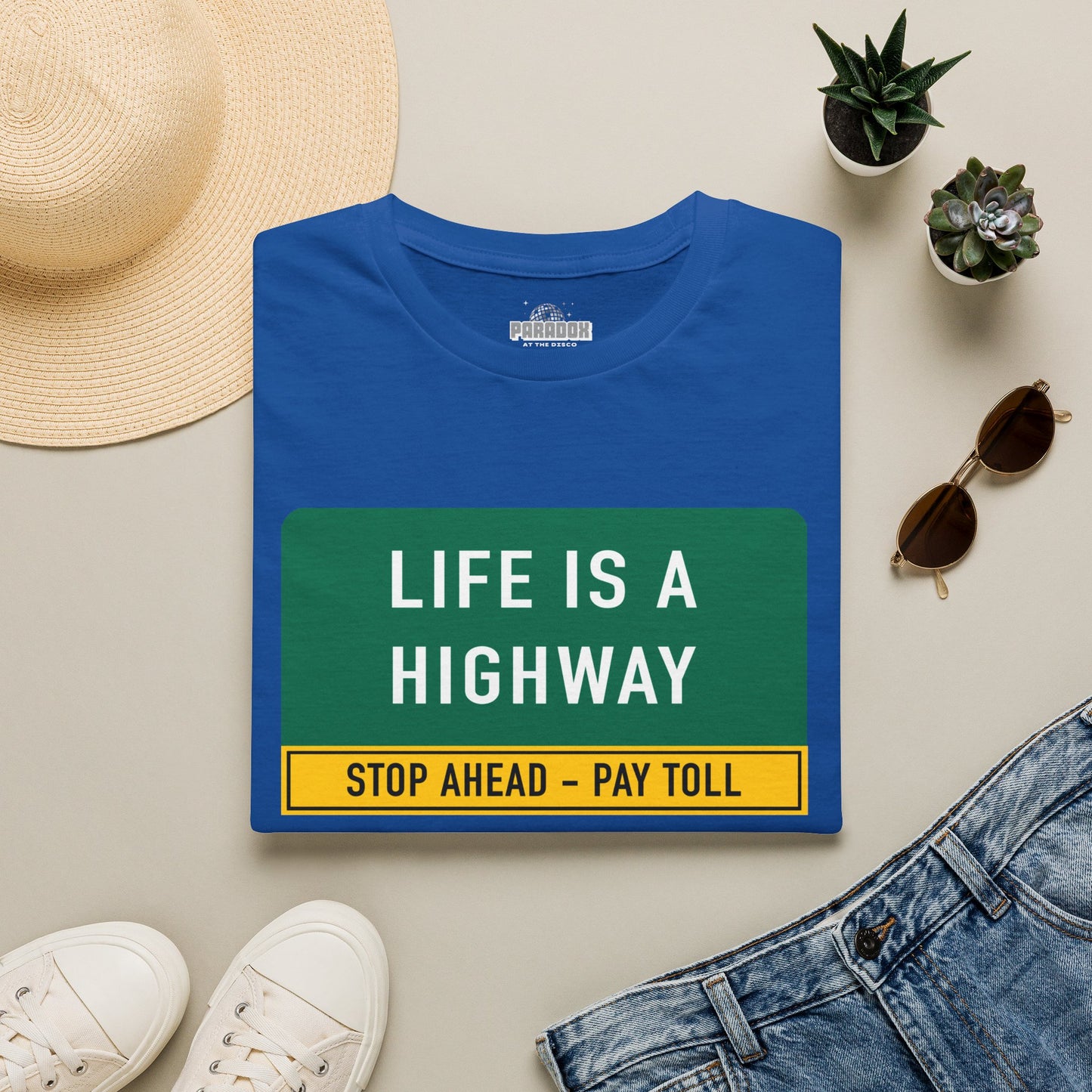 Life Is a Highway Road Sign Graphic Tee