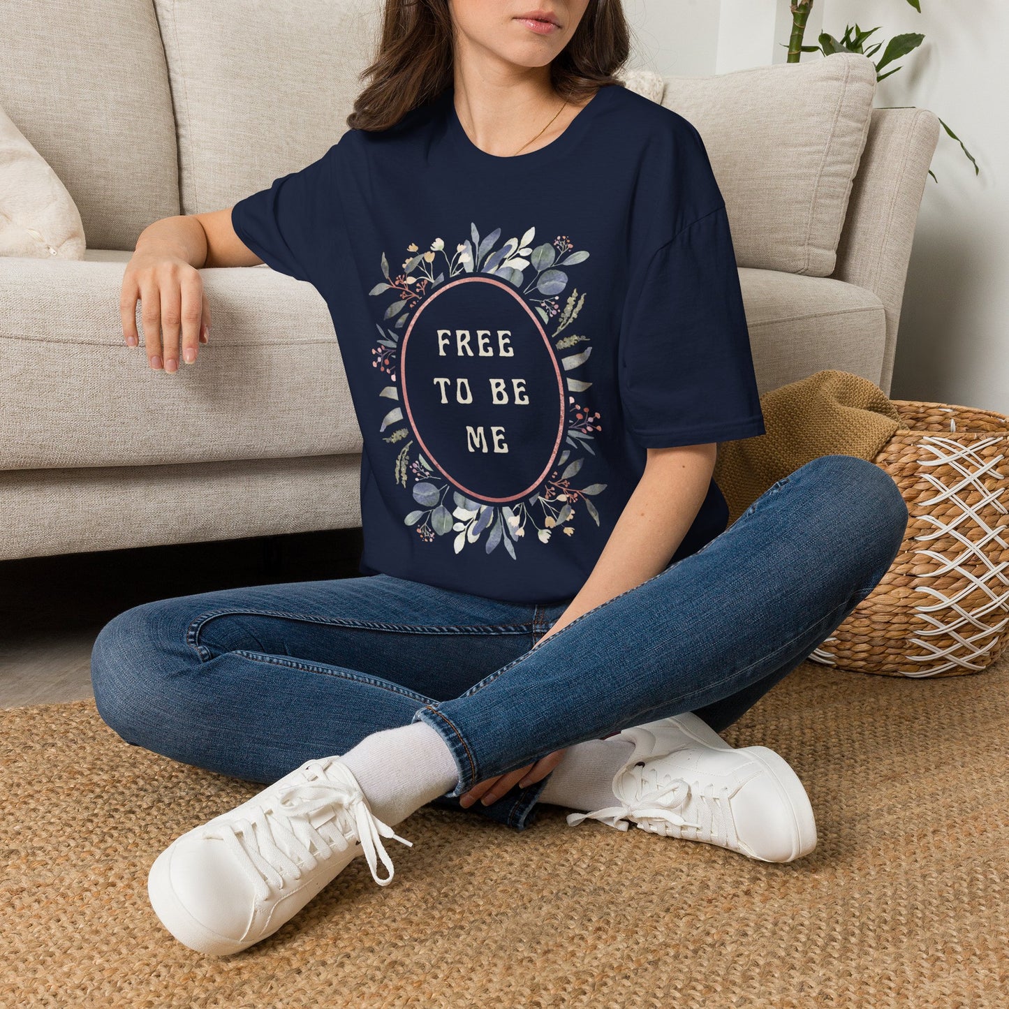 Free To Be Me Floral Graphic Tee