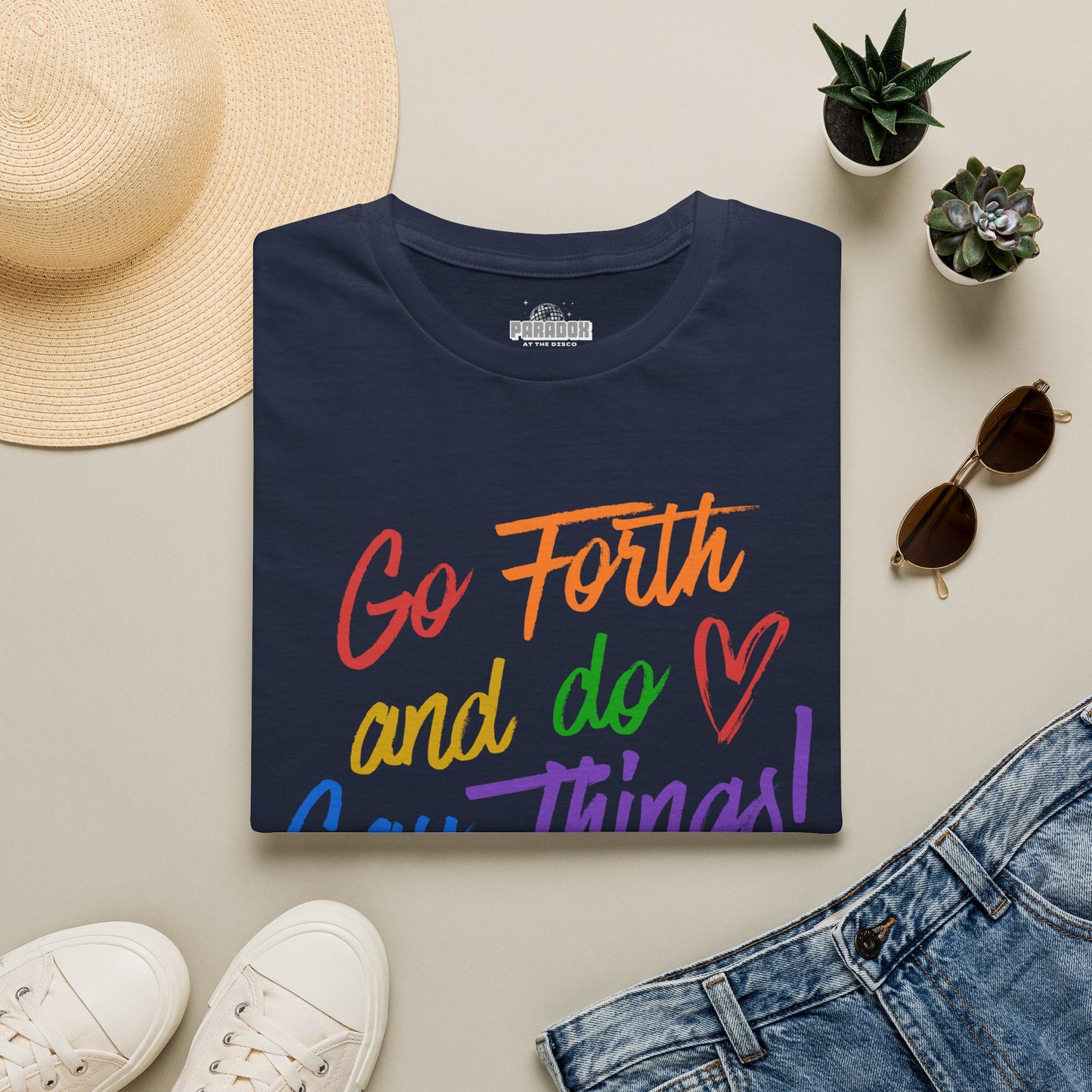 Go Forth and Do Gay Things T-Shirt | Rainbow Pride Tee