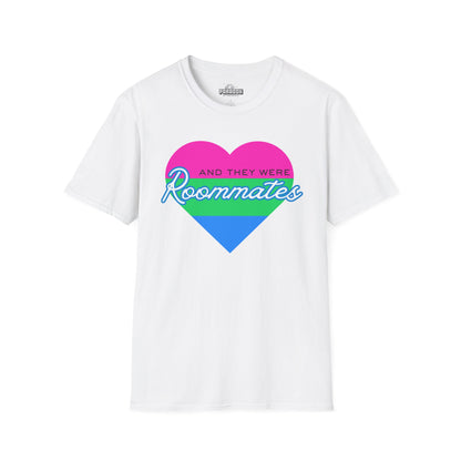 Polyamory "And They Were Roommates" Pride Heart Graphic Tee