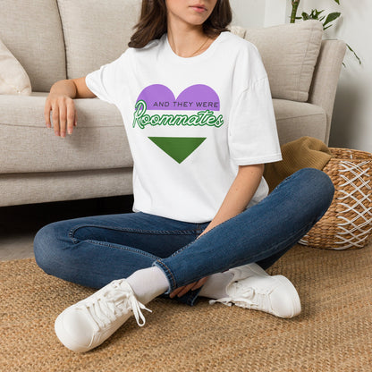 Queer “And They Were Roommates” Pride Heart Graphic Tee