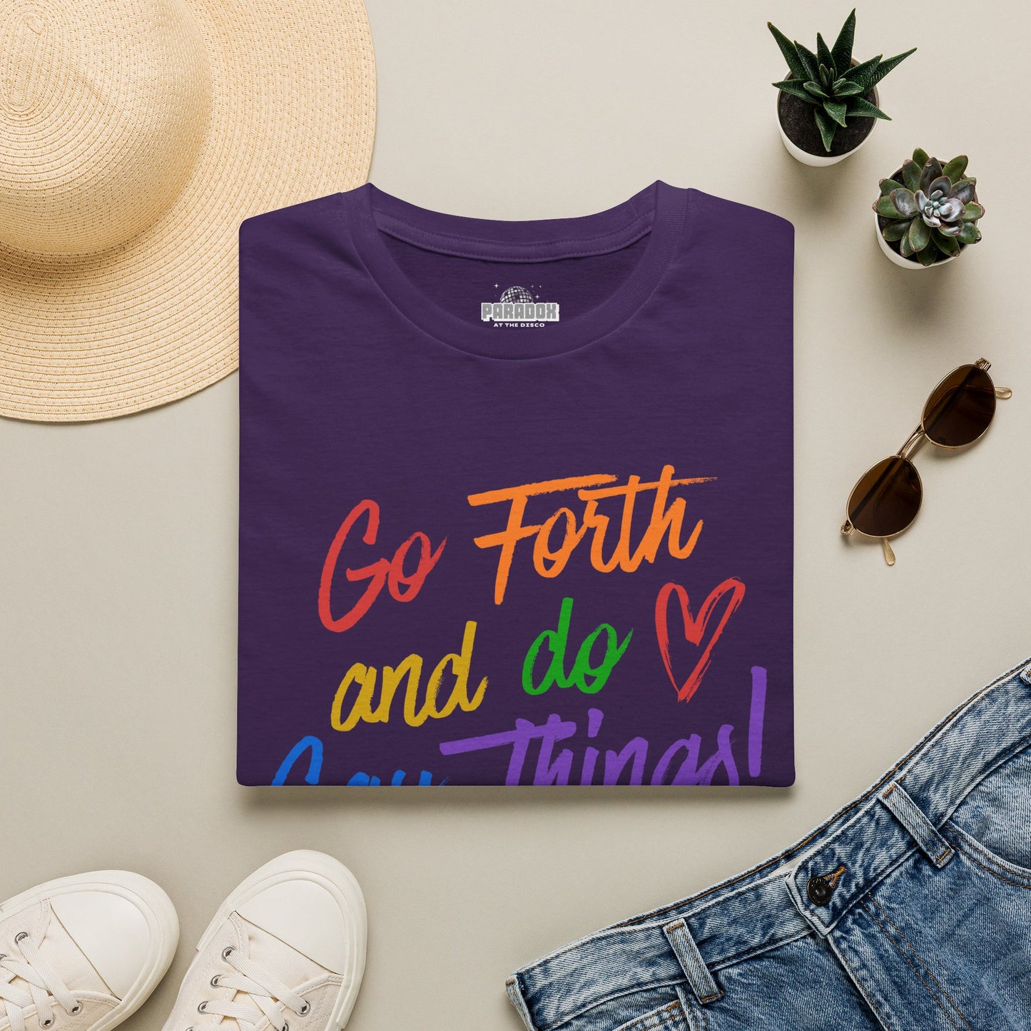 Go Forth and Do Gay Things T-Shirt | Rainbow Pride Tee
