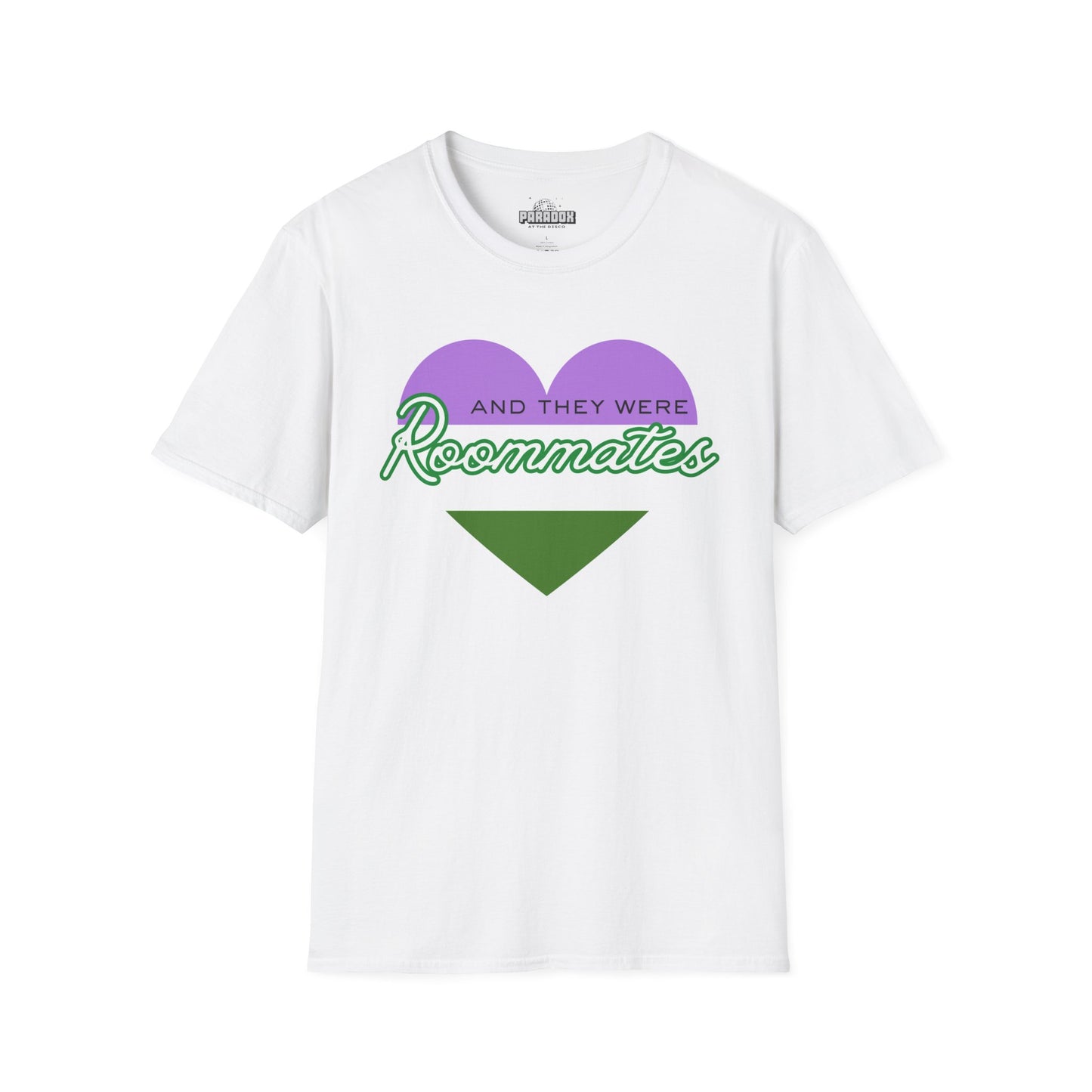 Queer “And They Were Roommates” Pride Heart Graphic Tee