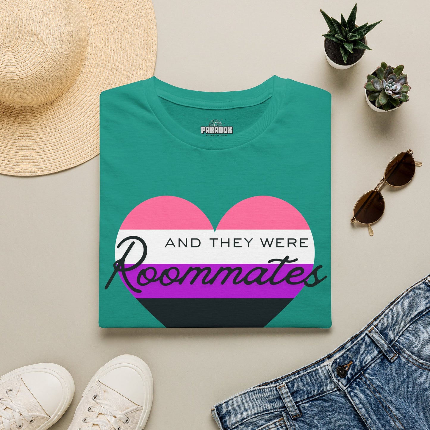 Genderfluid "And They Were Roommates" Pride Graphic Tee