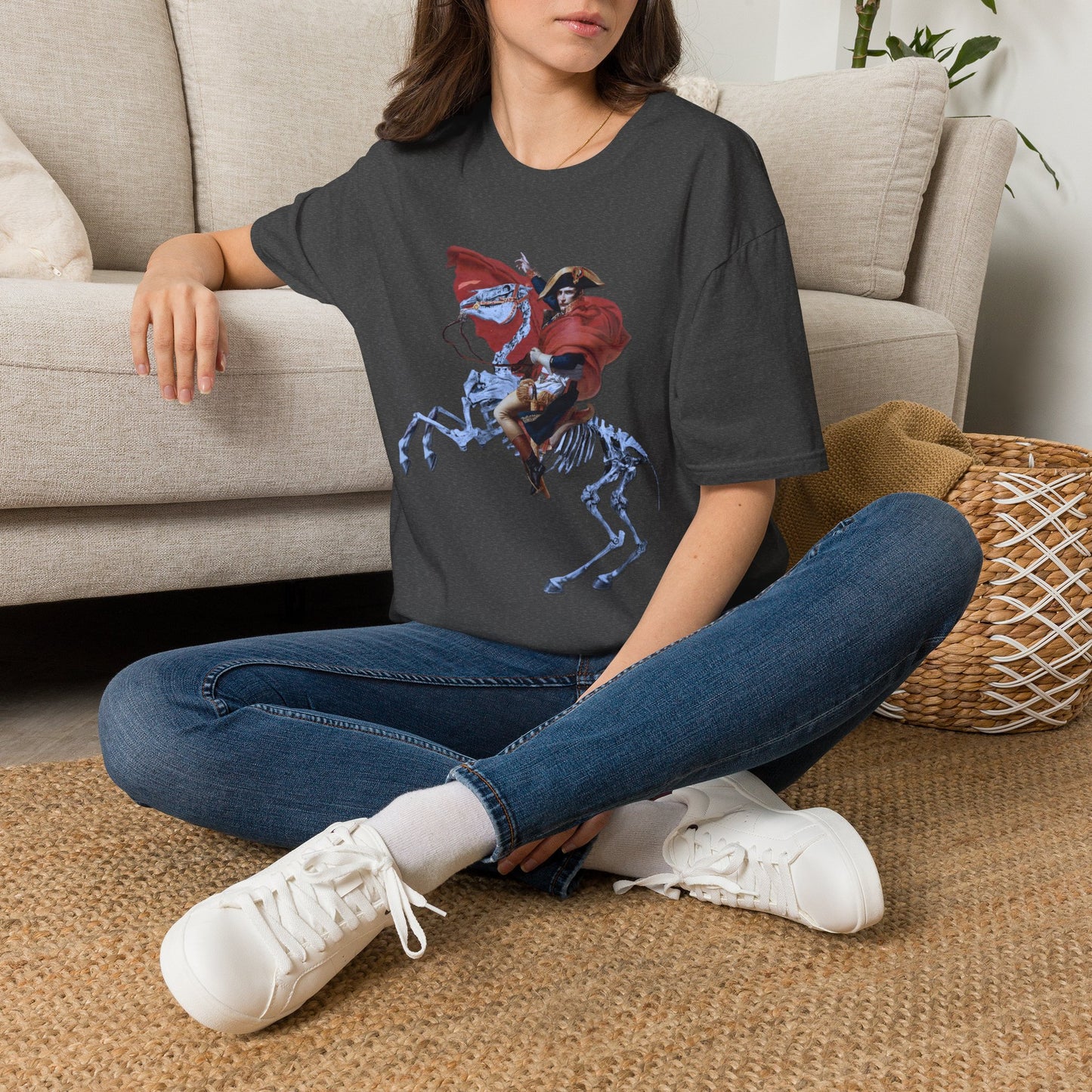 Skeleton Rider T-Shirt — Gothic Napoleonic Horseman Graphic Tee