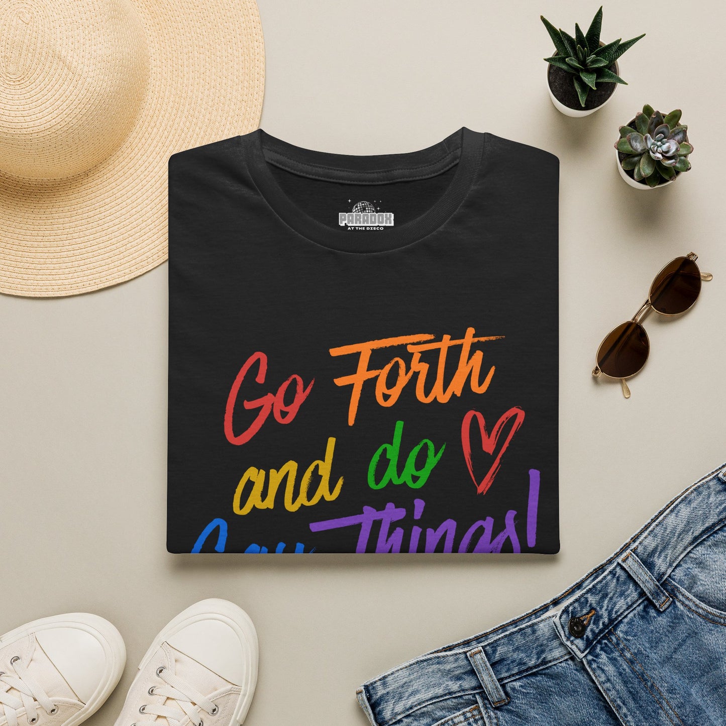 Go Forth and Do Gay Things T-Shirt | Rainbow Pride Tee