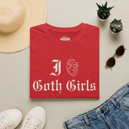 I Heart Goth Girls T-Shirt — Gothic Vintage Script Tee