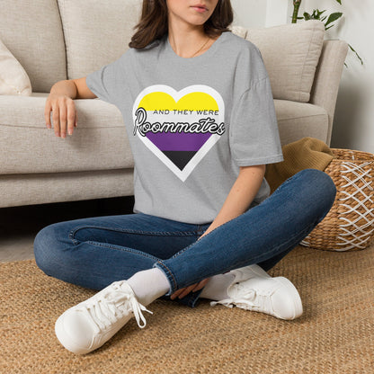 Nonbinary "And They Were Roommates" Pride Graphic Tee