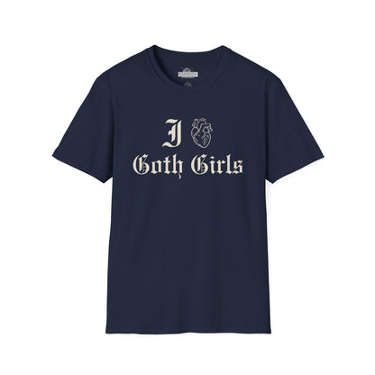 I Heart Goth Girls T-Shirt — Gothic Vintage Script Tee