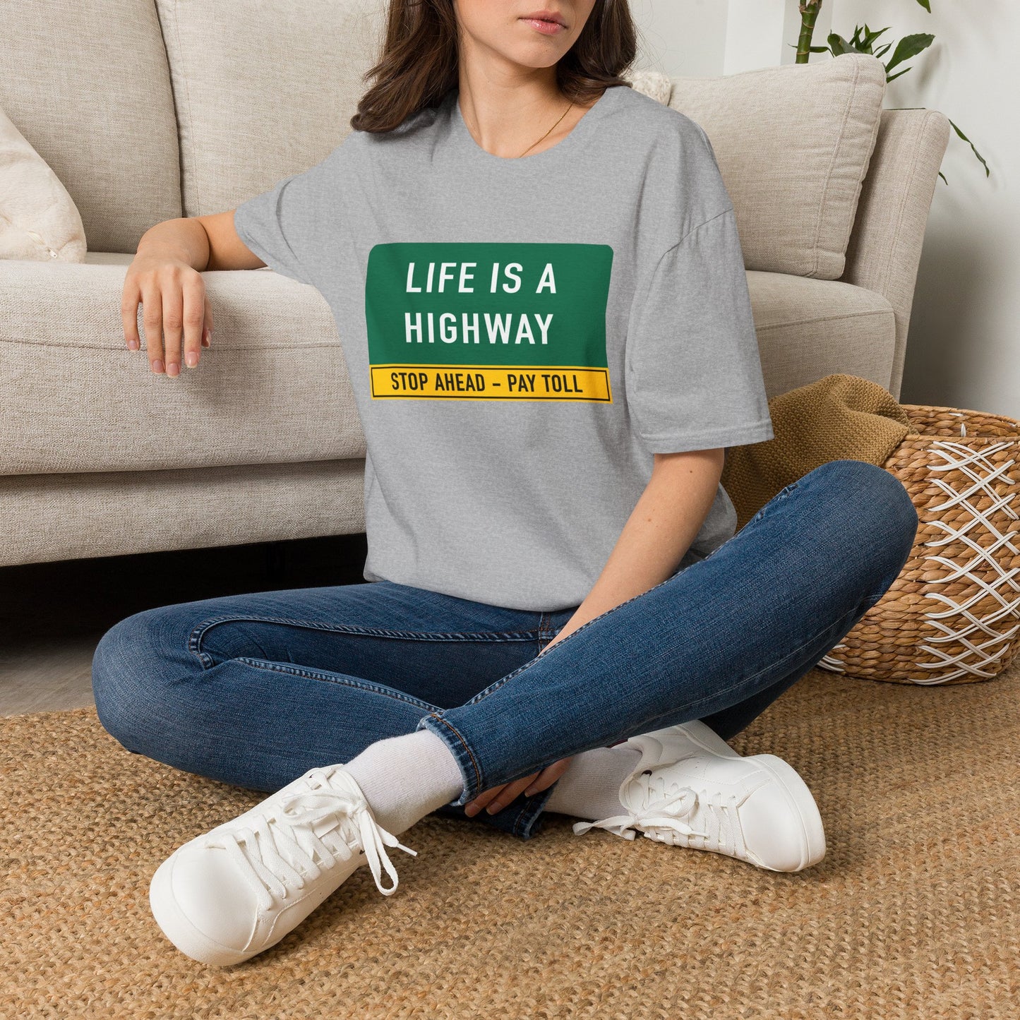 Life Is a Highway Road Sign Graphic Tee