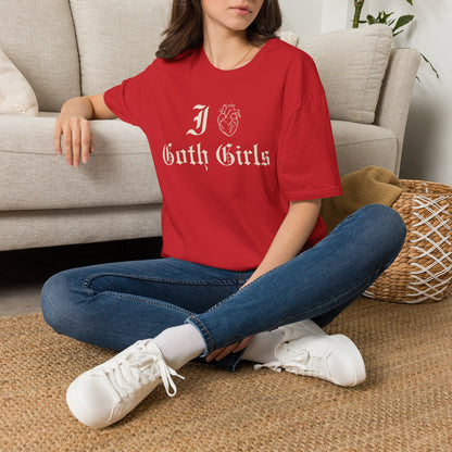 I Heart Goth Girls T-Shirt — Gothic Vintage Script Tee