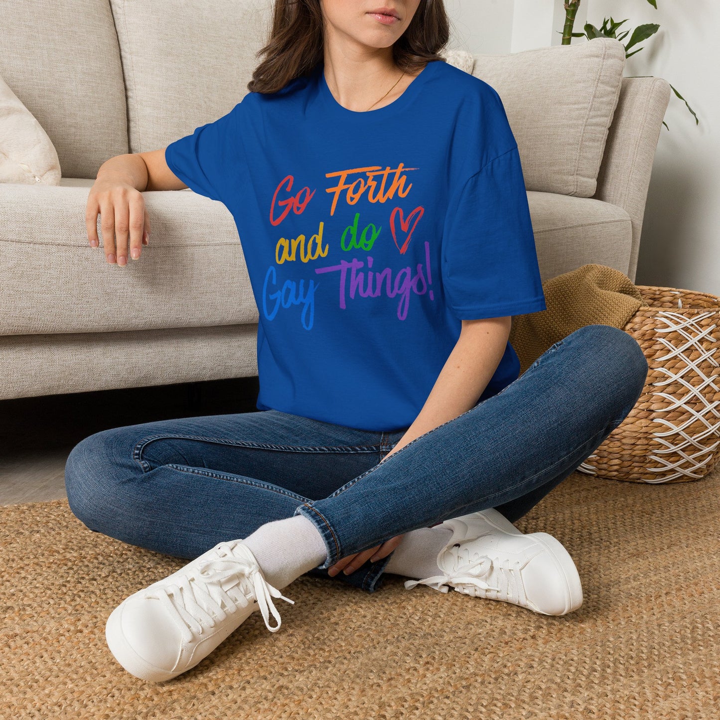 Go Forth and Do Gay Things T-Shirt | Rainbow Pride Tee