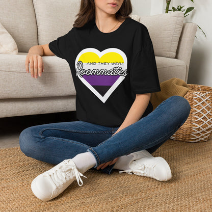 Nonbinary "And They Were Roommates" Pride Graphic Tee