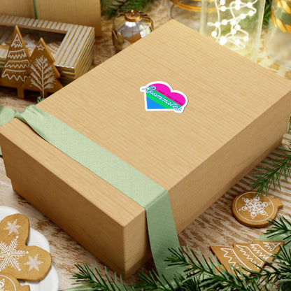 Polyamorous "And They Were Roommates" Heart Sticker — Pride Decorative Kiss-Cut Sticker